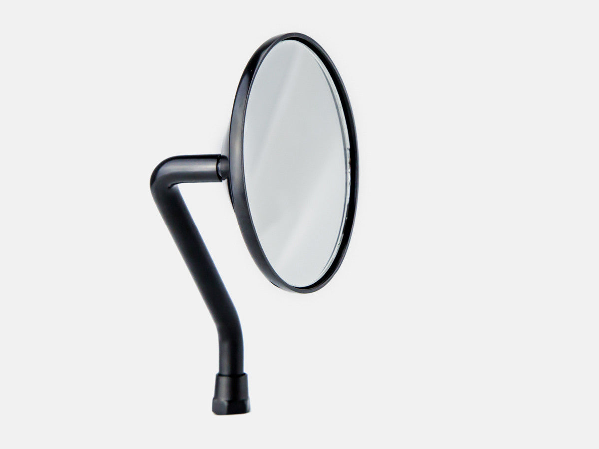 Mirror, 3.5" Round, Black, Short Arm, Left