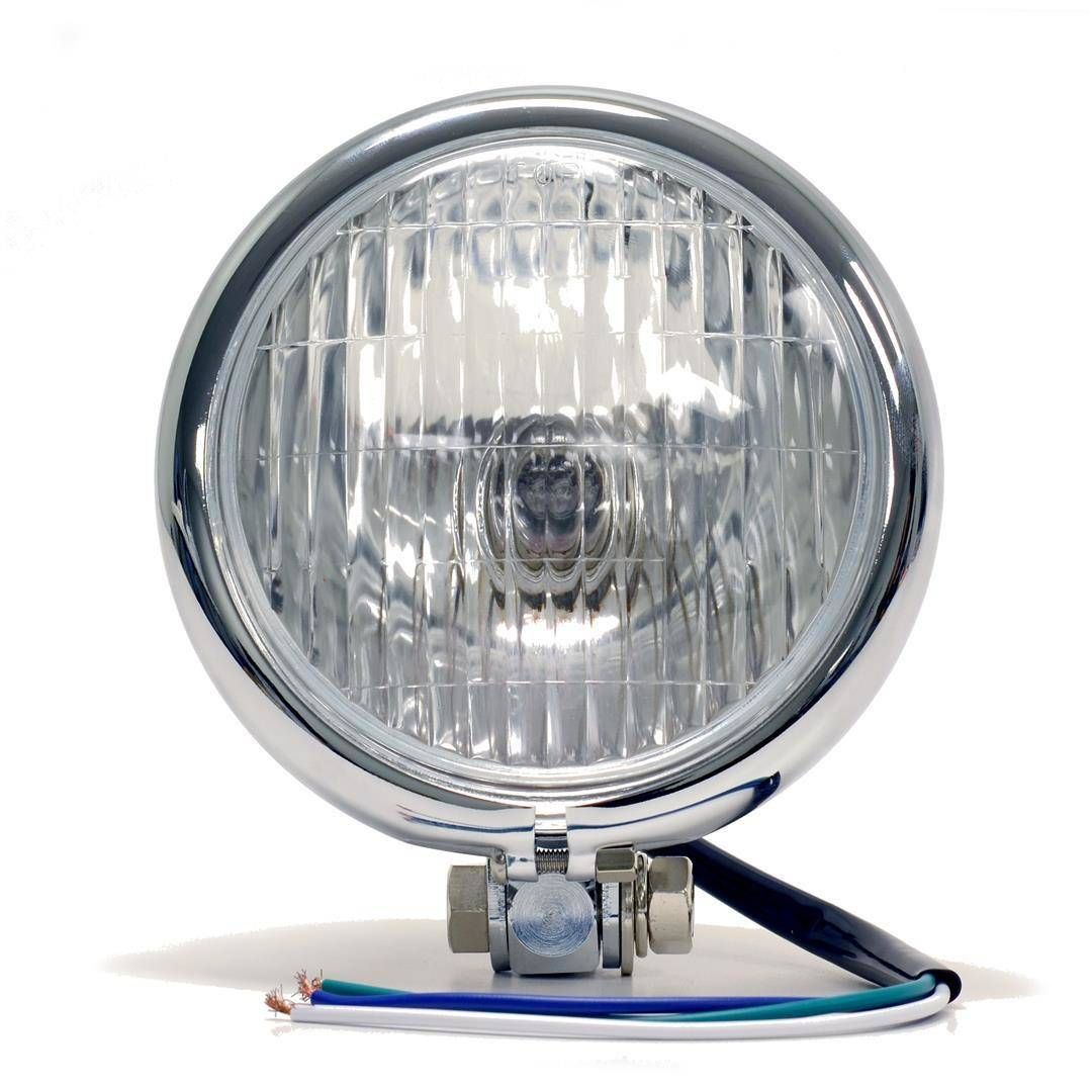 Headlight, 4.5" Bottom-mount, Chrome