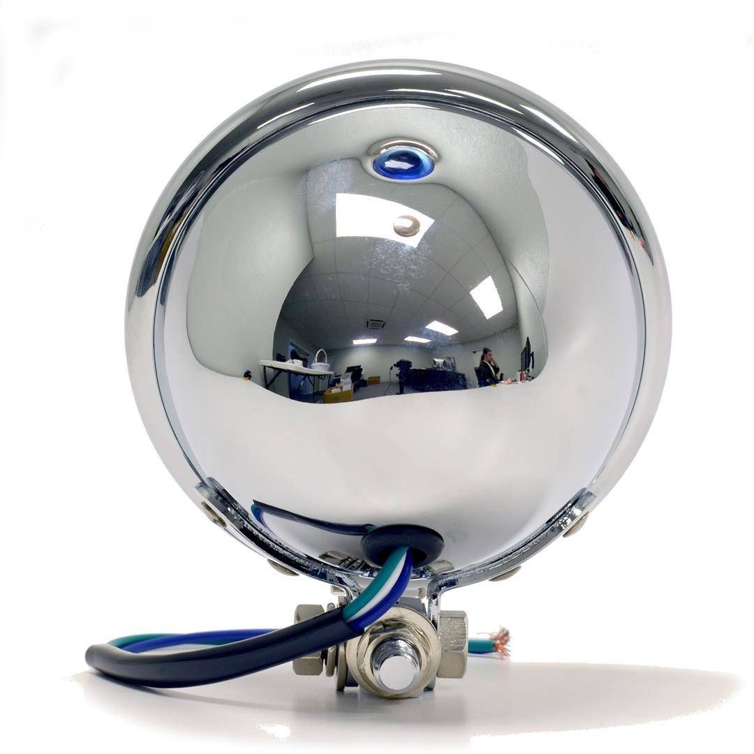 Headlight, 4.5" Bottom-mount, Chrome