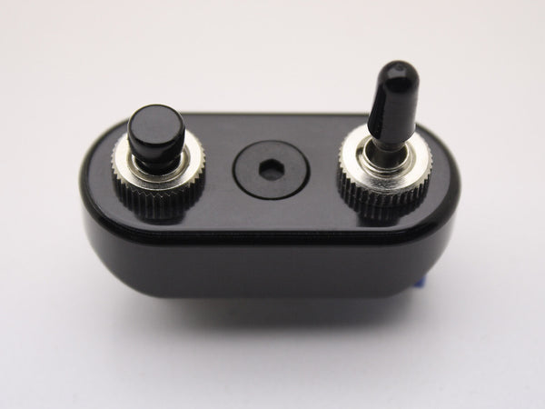 Switch Block, Black with Push Button & Toggle